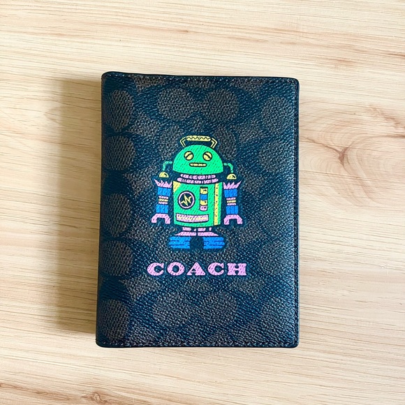 Coach Cosmic Coach Passport Card Case With Robot Print # CW171 - Picture 1 of 5